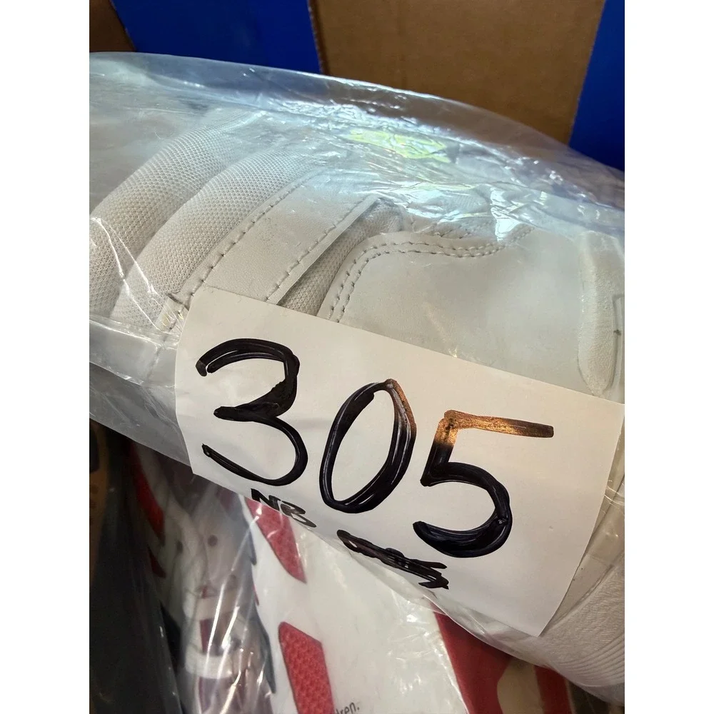 New Balance 650R high top sneakers triple white Leather BB650RWW Mens 13 NEW